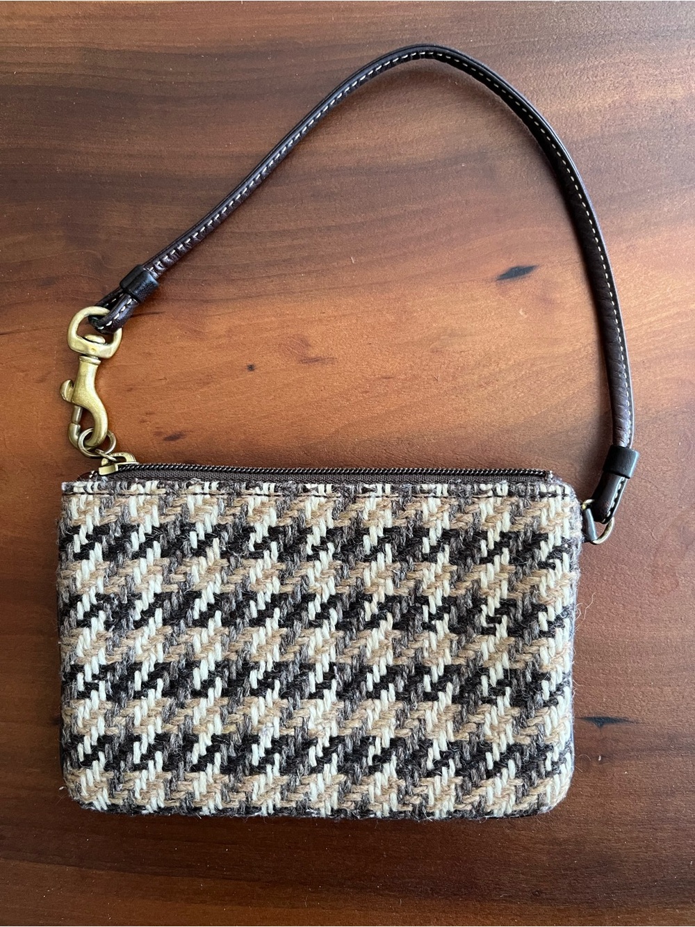 Vintage Coach Wool Wristlet - Picture 2 of 10